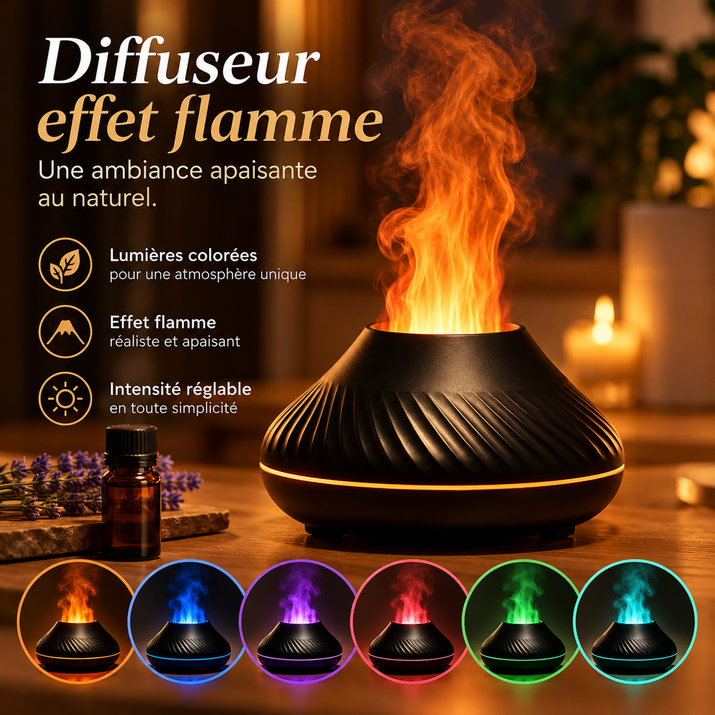 Diffuseur Volcan Effet Flamme