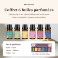 Coffret de 6 huiles parfumées de 10 ml pour diffuseur